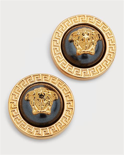 mens earrings versace|versace gold stud earrings men's.